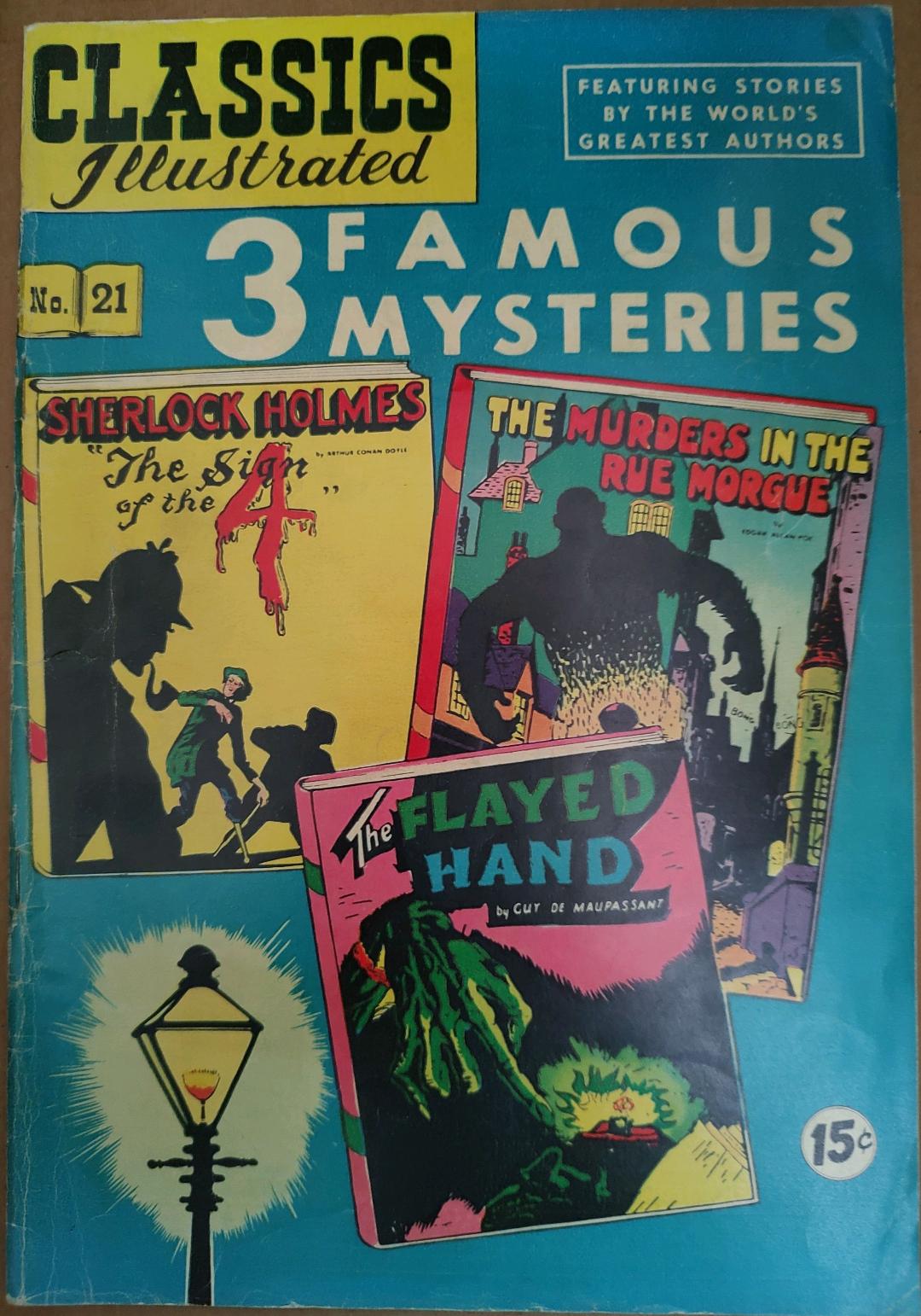 Classics Illustrated Classic Comics #21 3 Famous Mysteries Edition #6 Comic Book.