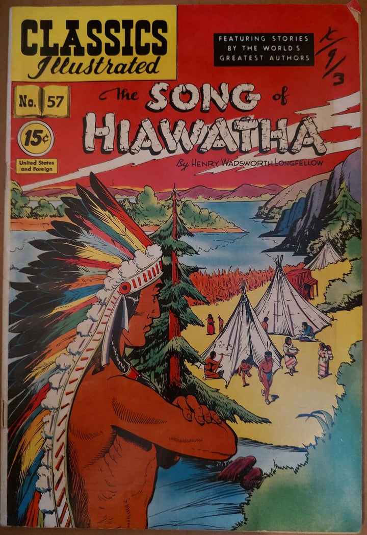 Classics Illustrated Classic Comics #57 The Song of Hiawatha Edition #3 Comic Book