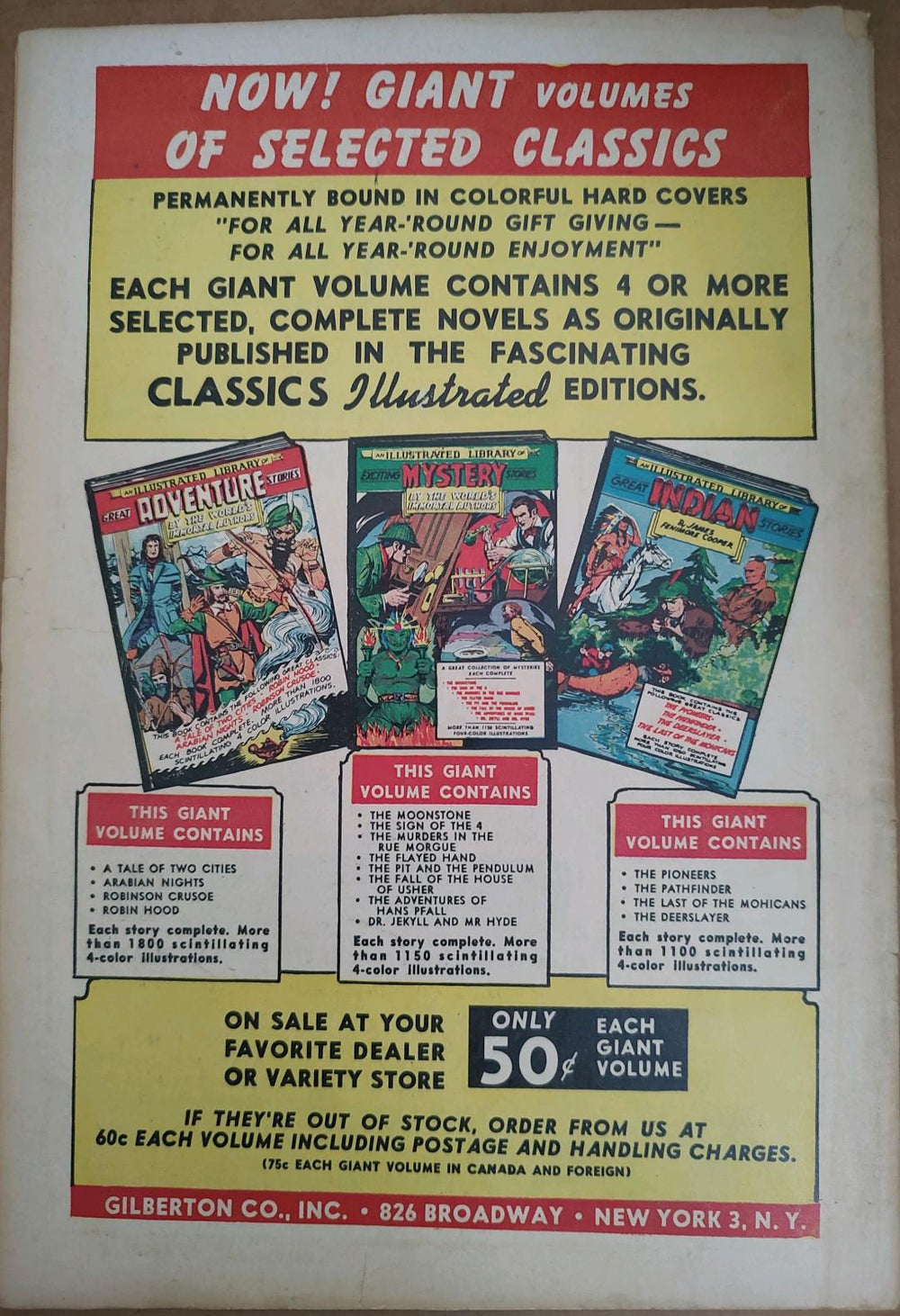 Classics Illustrated Classic Comics #63 Edition #2 A Man Without a Country Comic Book Back Cover