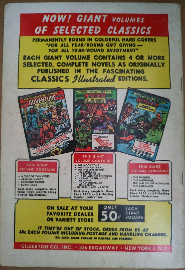 Classics Illustrated Classic Comics #69 Around the World in 80 Days Edition #2 Comic Book Back Cover