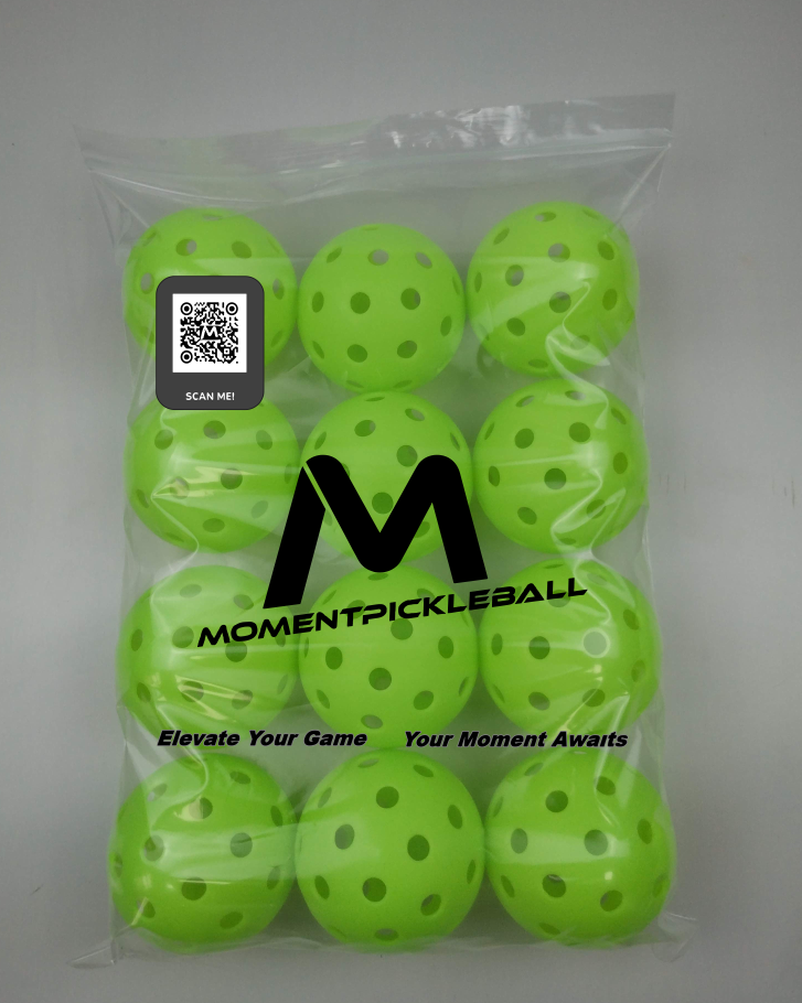 Moment SF1 -Comp Performance Pickleballs for True Gameplay 12 Balls in Bag.