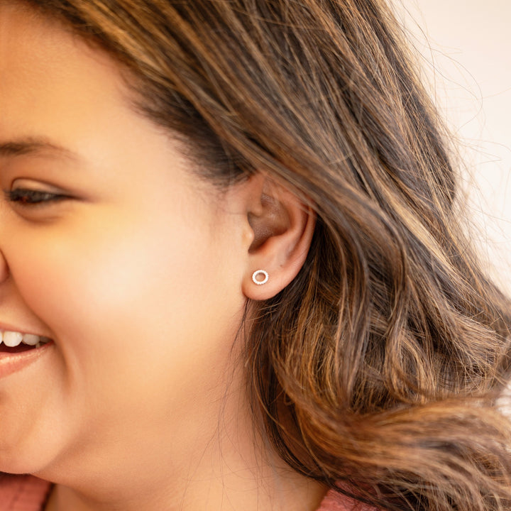 Eternity Stud Earrings in Silver - Infinite Sparkle!