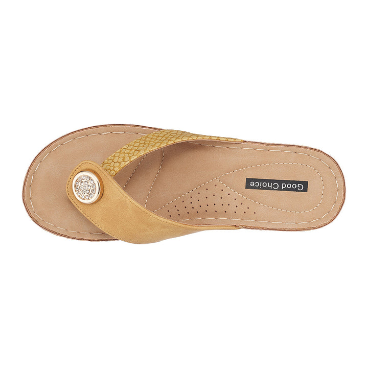 Women's Dafni Yellow Wedge Sandals