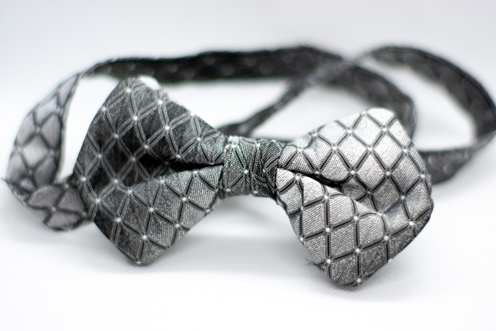 Grey Bowtie Adjustable Formal Wedding Party Necktie Bow Tie Tuxedo