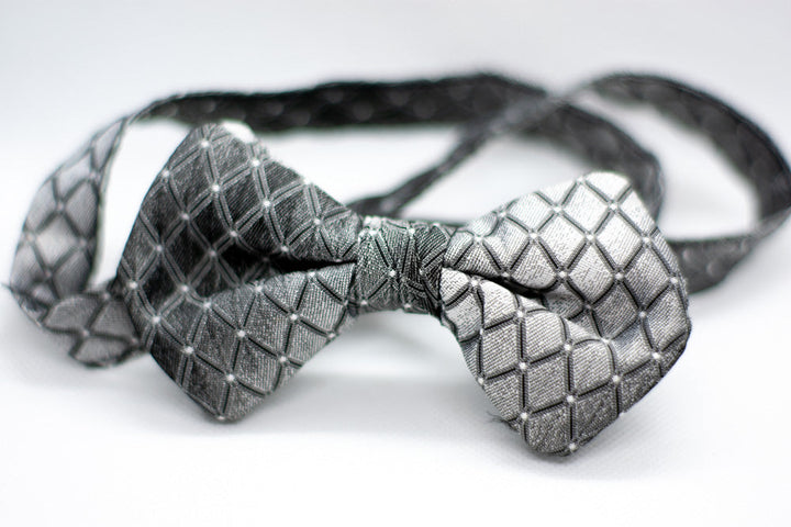 Grey Bowtie Adjustable Formal Wedding Party Necktie Bow Tie Tuxedo