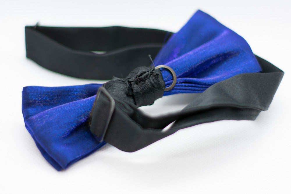 Shiny Blue Bowtie Adjustable Formal Wedding Party Necktie Bow Tie Tuxedo