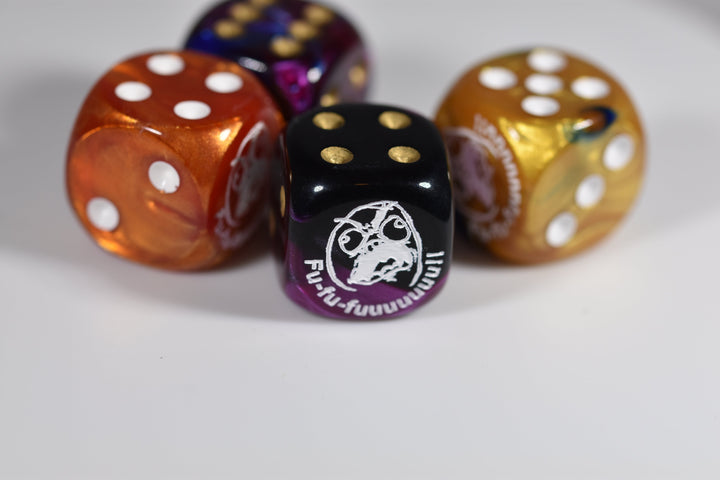 F-U-U-U-U-U d6 | Custom Dice with Angry Face and F-U Message Pipped Dice