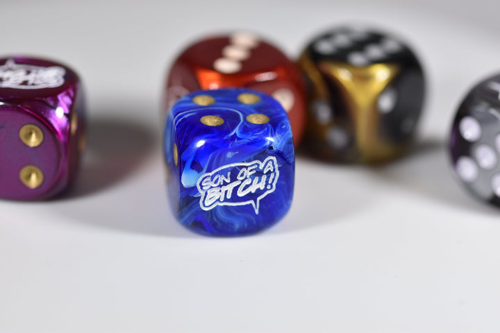 Son of a B!@#$ d6 (Custom engraved) Pipped Dice