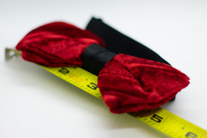 Velvet Red Bowtie Adjustable Formal Wedding Party Necktie Bow Tie Tuxedo