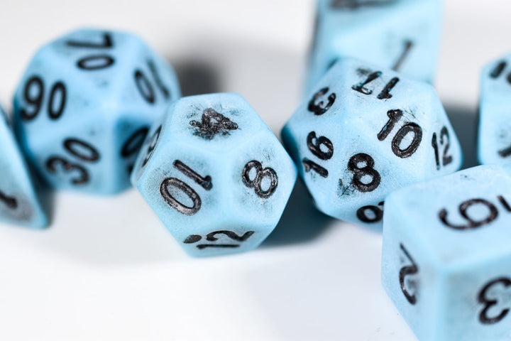 Blue Ancient 7-Dice Set