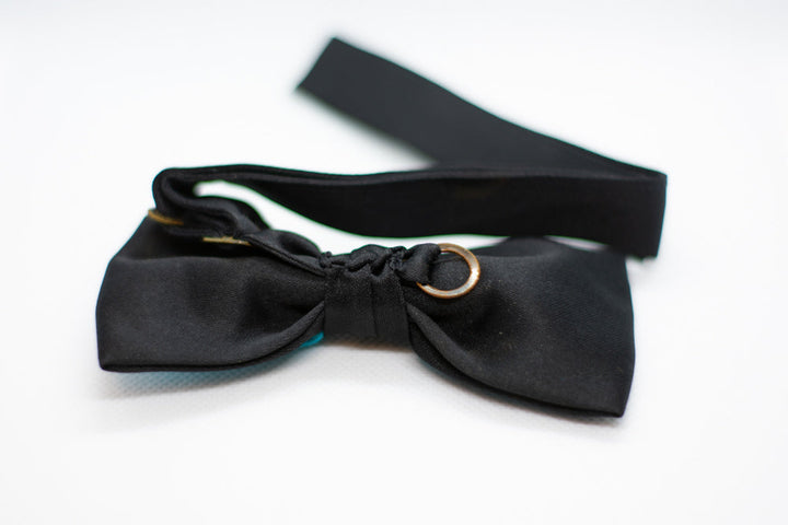 Black w/blue Bowtie Adjustable Formal Wedding Party Necktie Bow Tie Tuxedo
