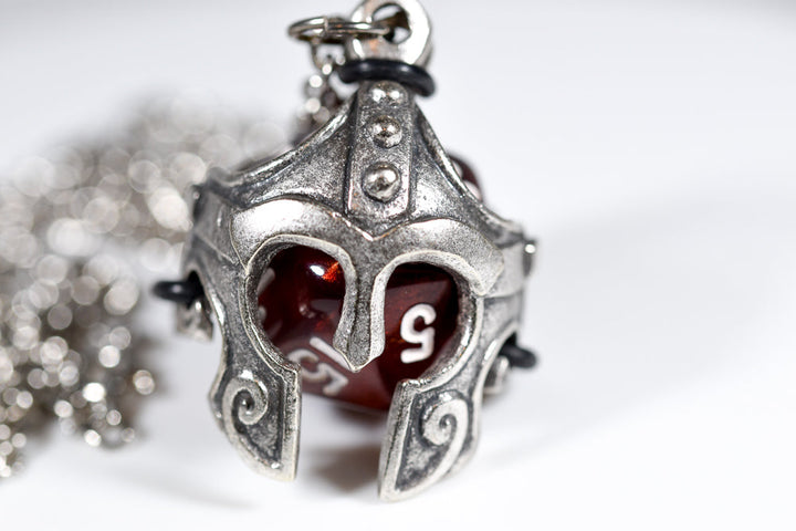 Pendant d20 Helmet w/ Old Silver Finish