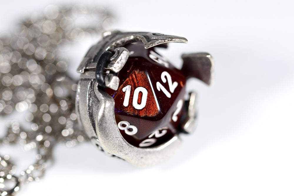 Pendant d20 Helmet w/ Old Silver Finish