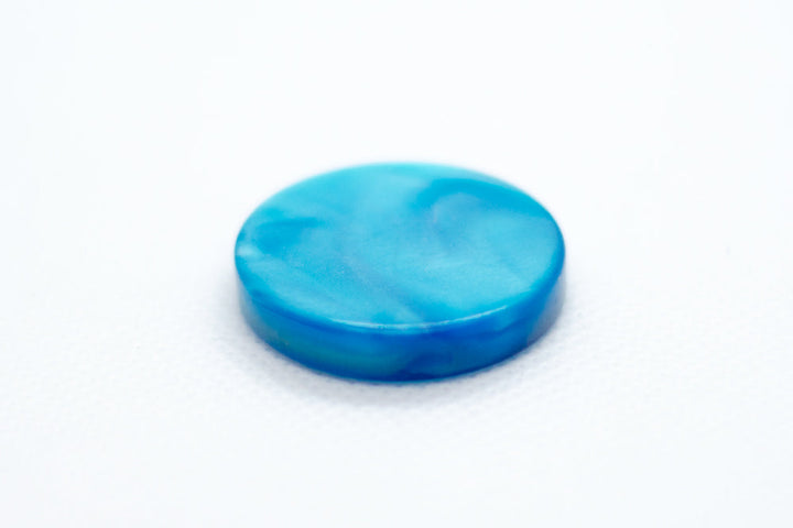 Blue Backgammon Checker Pearl Effect (28mm x 7mm) [sold per chip]