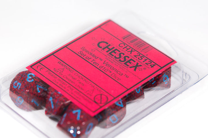 Speckled Veronica Set of Ten d10 Dice OOP