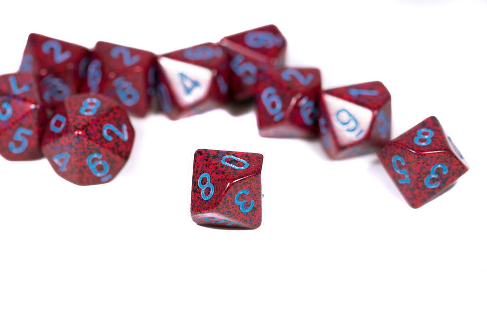 Speckled Veronica Set of Ten d10 Dice OOP