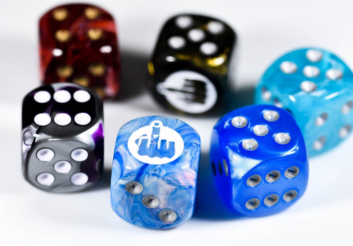 Middle Finger d6 Pipped Dice | Customized d6 Dice in Various Colors (sold per piece)