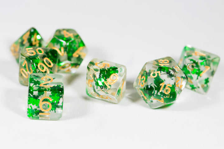 Green Clover Pieces Dice