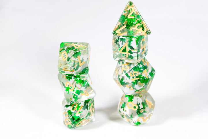Green Clover Pieces Dice