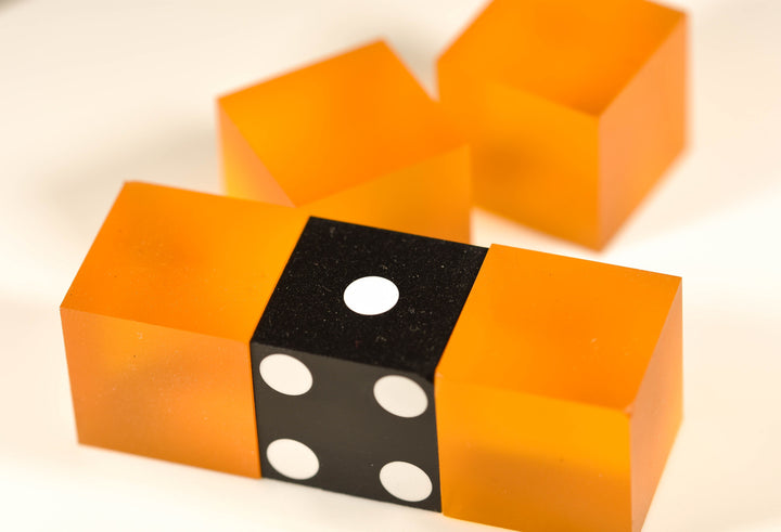 Blank Orange 19mm Casino Dice (price is per die)