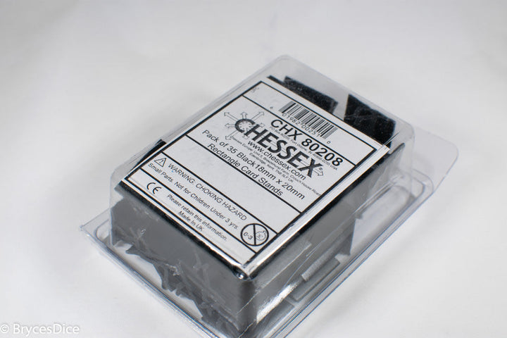 Pack of 35 Rectangle Card Stands CHX80208 (18mm x 20mm) - Black