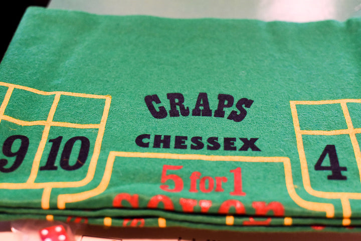 Pacific Gaming Co. Craps Game 1976 Felt Layout/Pacific 24" x 36"