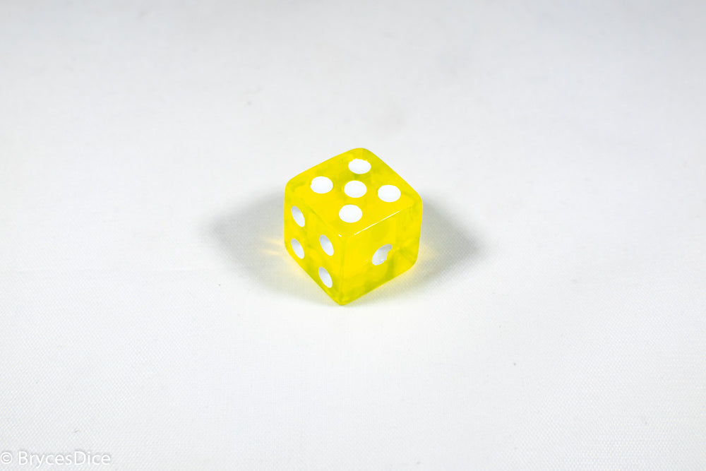 Square Corner 16mm Translucent Dice (Red/Orange/Yellow/Green/Blue/Purple) *sold by the piece