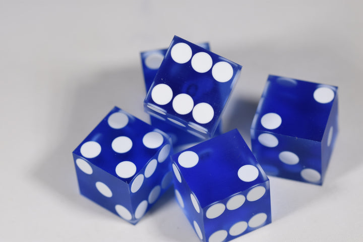 Powder Baby Blue Casino Dice d6 19mm Razor Edge RARE