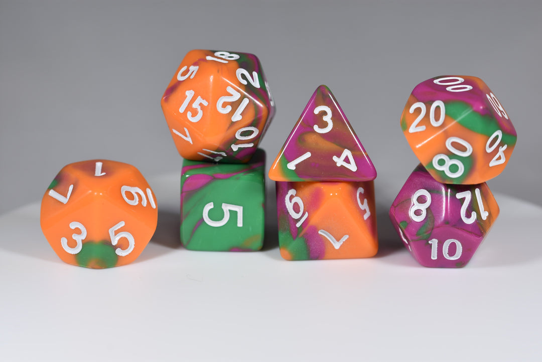 Sherbet Tri-Color Swirl Orange/Green/Purple