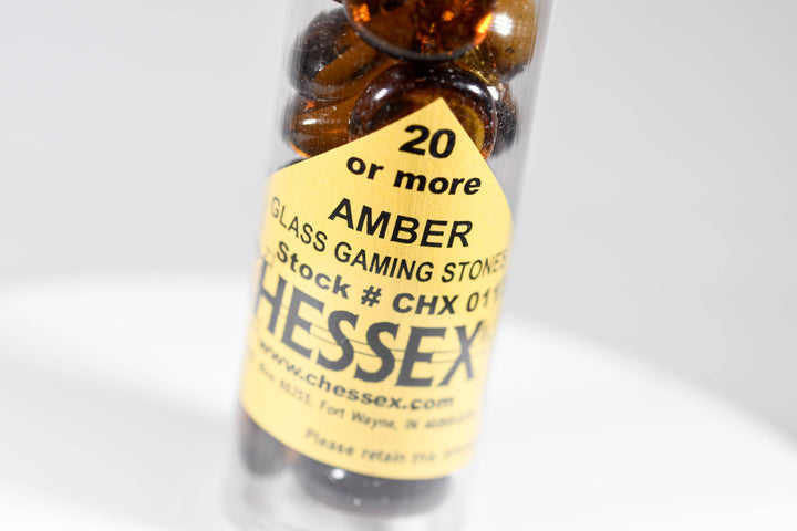 20+ Amber Glass Gaming Stones Counters