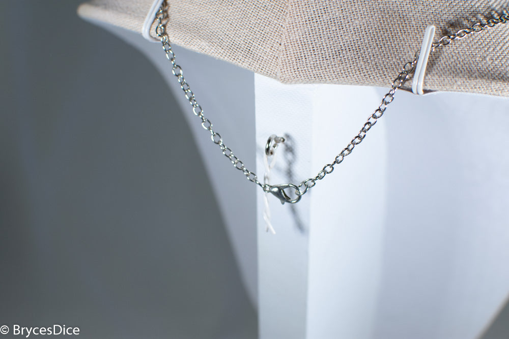 Cloudy Sky in Moon Blue Resin Sphere Necklace Pendant White Clouds