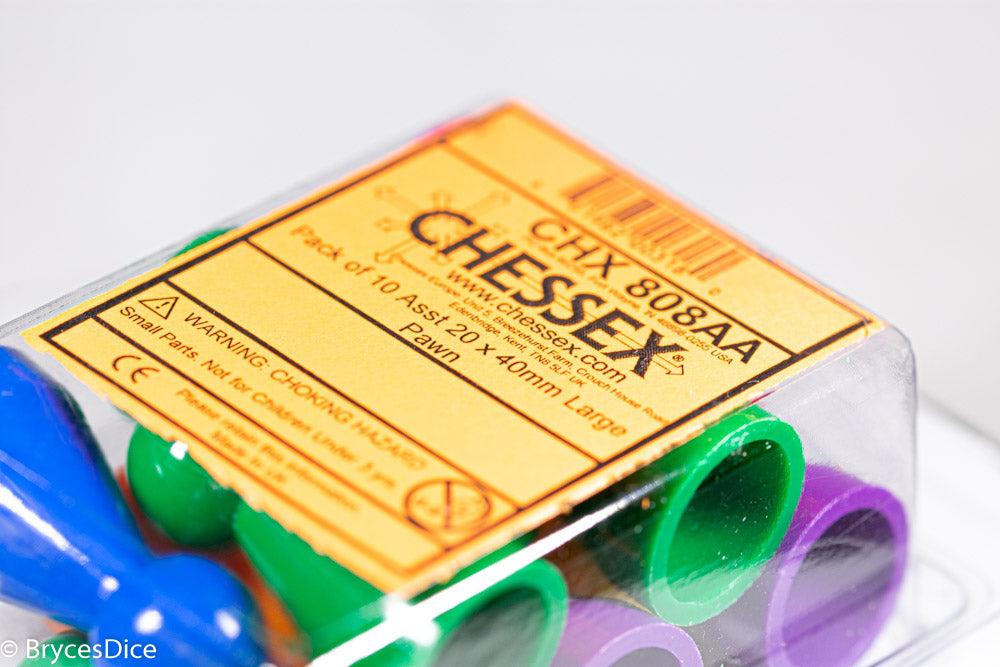 Pack of 10 Asst 20 x 40mm Large Pawn CHX808
