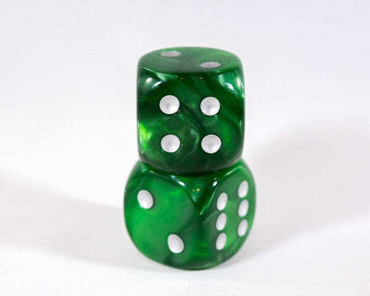 OOP Rare 30mm Velvet Dark Green Dice Silver Pips by Chessex Out of Print (Sold per piece)