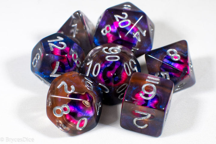 Demon Eye Dragon Eye Dice 7-Dice Set Resin Dungeons and Dragons Dice