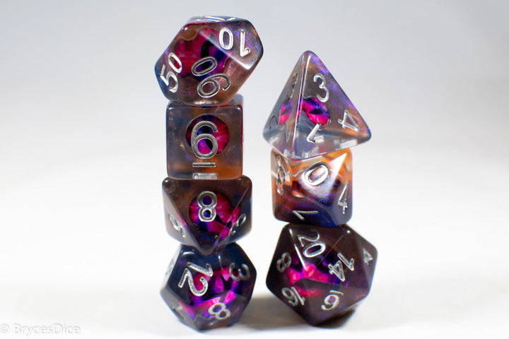 Demon Eye Dragon Eye Dice 7-Dice Set Resin Dungeons and Dragons Dice