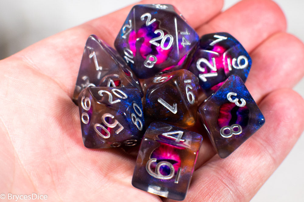 Demon Eye Dragon Eye Dice 7-Dice Set Resin Dungeons and Dragons Dice