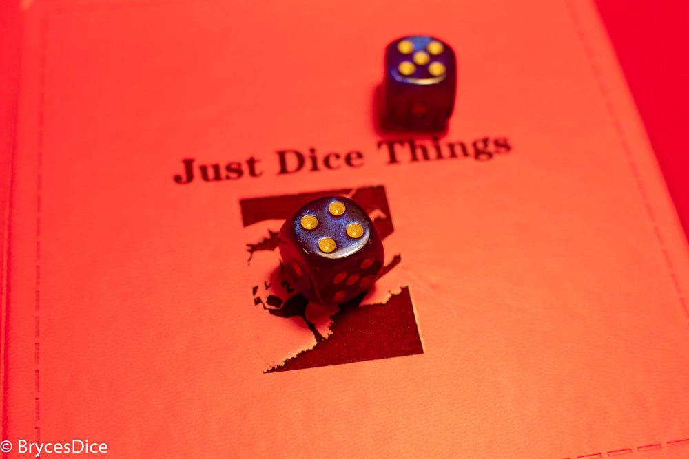 Borealis Royal Purple/gold 7-Dice / 16mm / 12mm /30mm Luminary
