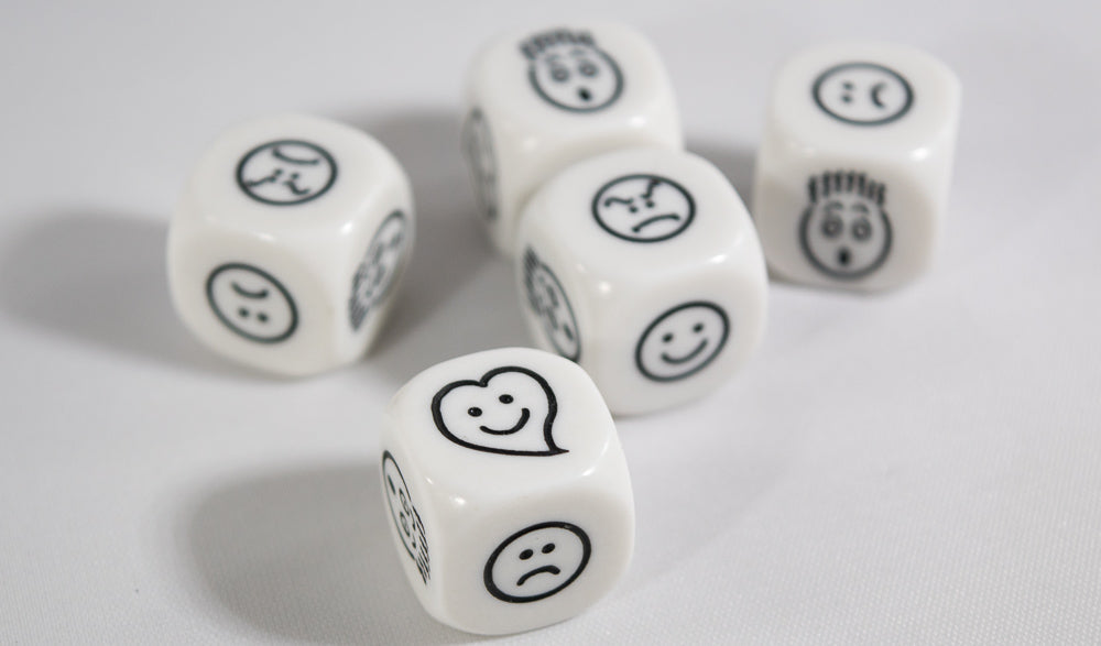Kids Smiley Face Emoji Dice Happy, Sad, Love, Scared, Mad, Upset Emoji