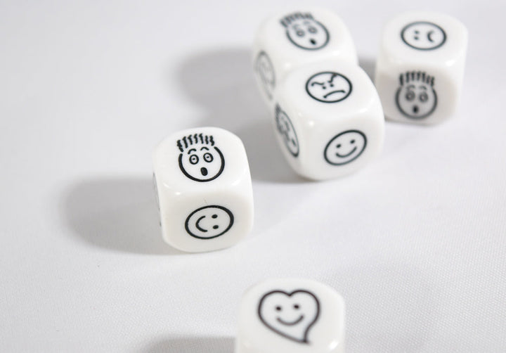 Kids Smiley Face Emoji Dice Happy, Sad, Love, Scared, Mad, Upset Emoji