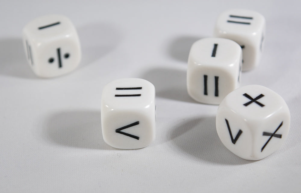 Math Operators Dice +-x < > = Kids Math Dice Game Addition Multiplication Subtraction and More