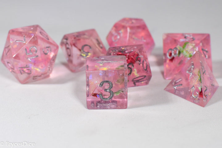 Touching Love 7-Dice Set Resin Sharp Edge RPG DND