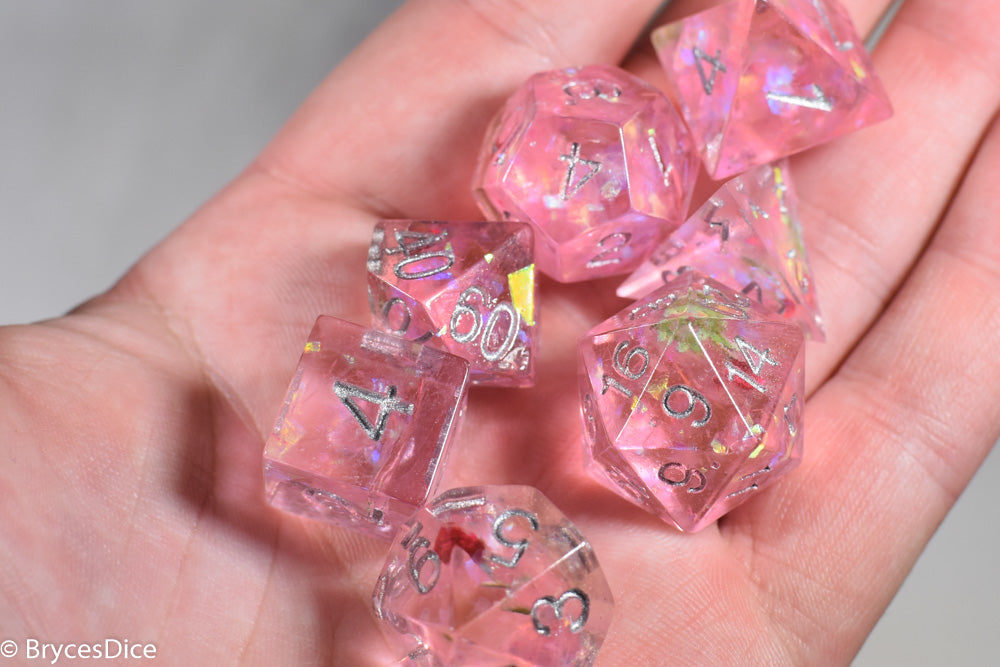 Touching Love 7-Dice Set Resin Sharp Edge RPG DND