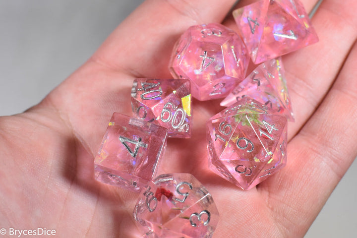 Touching Love 7-Dice Set Resin Sharp Edge RPG DND