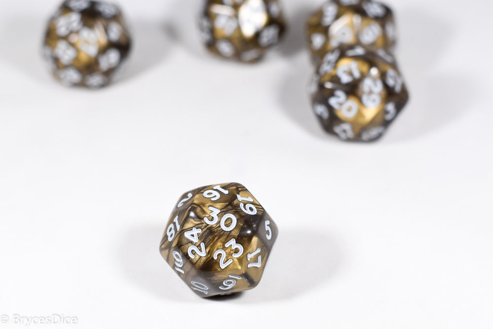 d30 Antique Bronze Pearlescent Single Die 30 Side's by Chessex (per die)