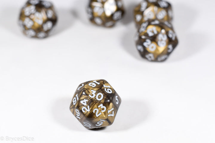 d30 Antique Bronze Pearlescent Single Die 30 Side's by Chessex (per die)