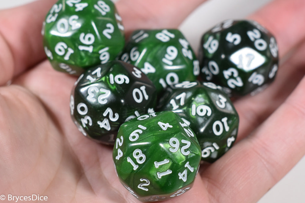 d30 Green Pearlescent Single Die 30 Side's by Chessex (per die)