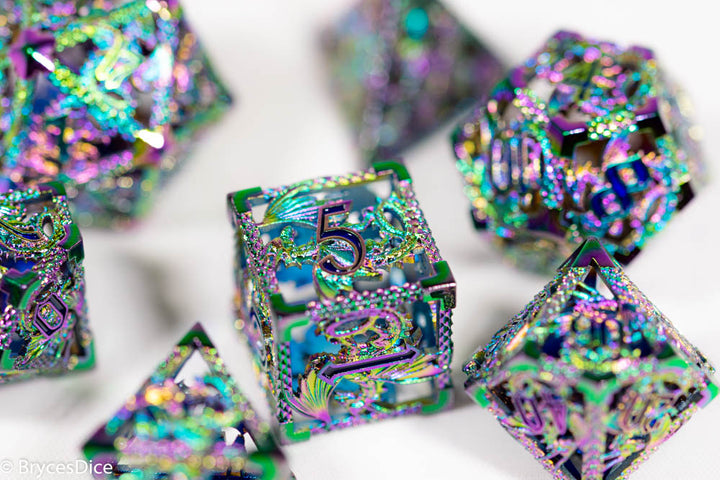 (Rainbow Metal) Deadly Dragon Dice: Shards of Oblivion Hollow Metal