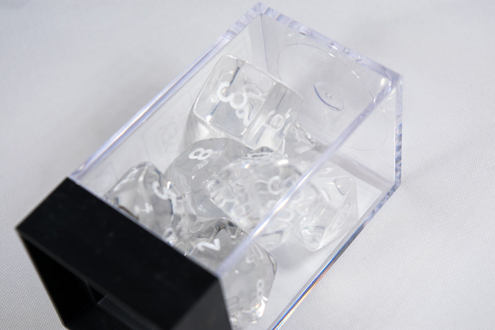New Clear Translucent 7-Die Chessex Sets Made in Germany CHX 23071