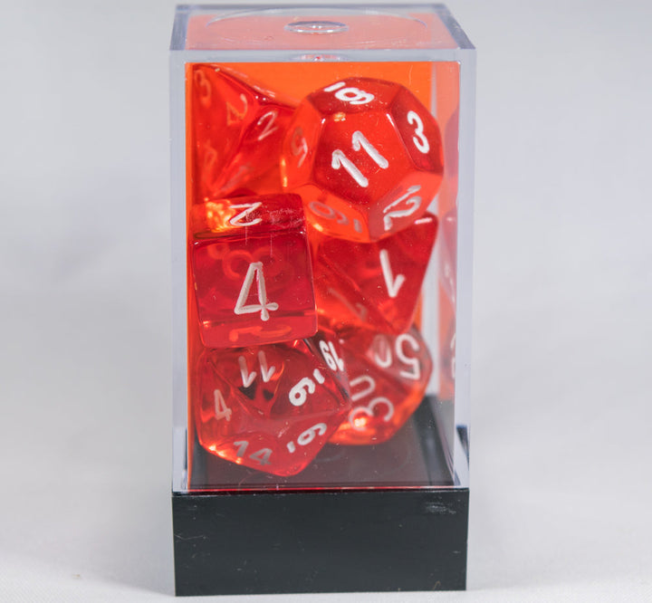 New Orange Translucent 7-Die Chessex Sets Made in Germany CHX 23073