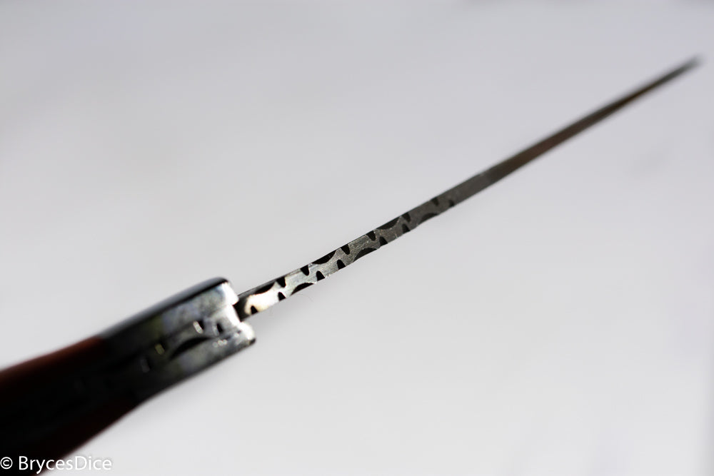 (White/Black) 9" Damascus Pocket Knife